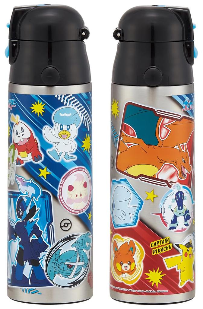 Skater Бутылка для воды из нержавеющей стали для питья 580 мл Бутылка для воды с изображением покемона 24, спортивная бутылка, милая детская бутылка для воды для детей