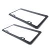 2Pcs Car License Plate Frames Carbon Fiber License Plate Frame Rustproof Universal for Automobiles