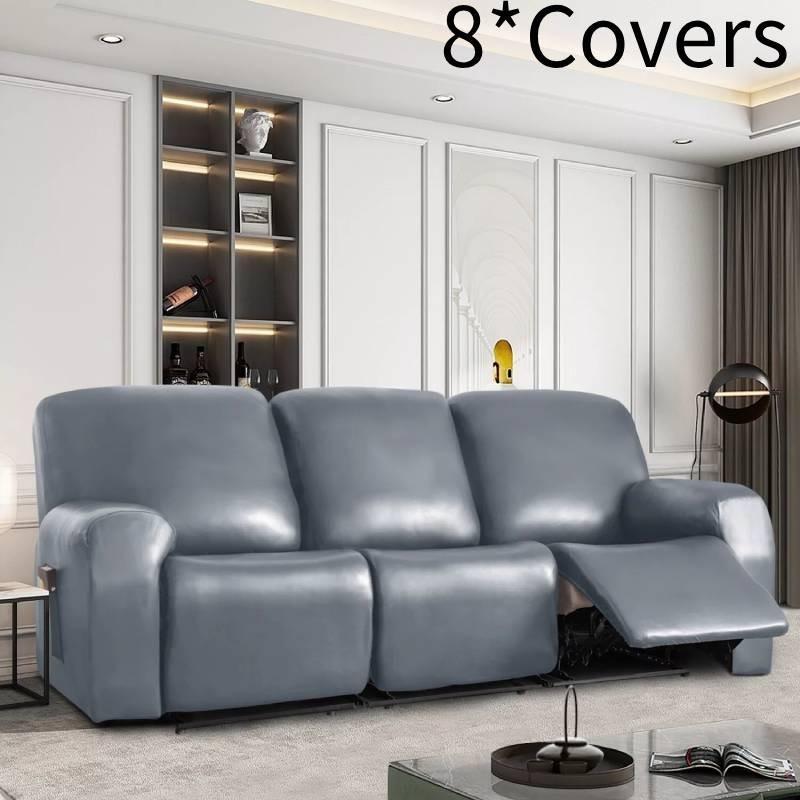 Роскошный чехол на диван из искусственной кожи ПУ Водонепроницаемый Полная защита Чехол для кресла-реклайнера Комплект