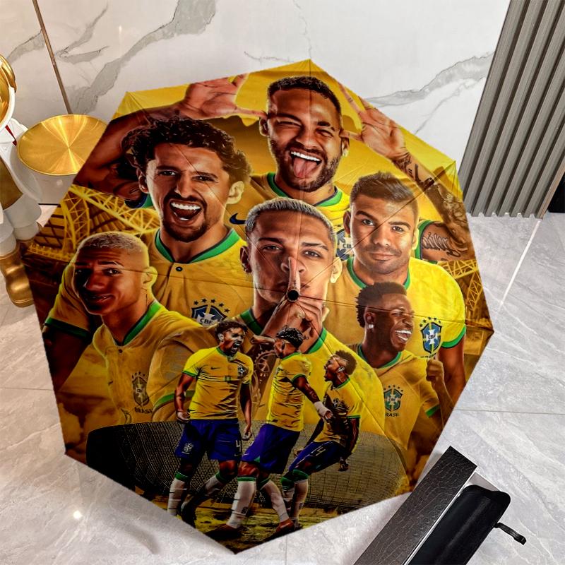 Зонт N-Neymar с Автоматическим Открытием/Закрытием и Усиленной Конструкцией на 8 Спиц, Компактный Дорожный Зонт, Подходящий для Улицы