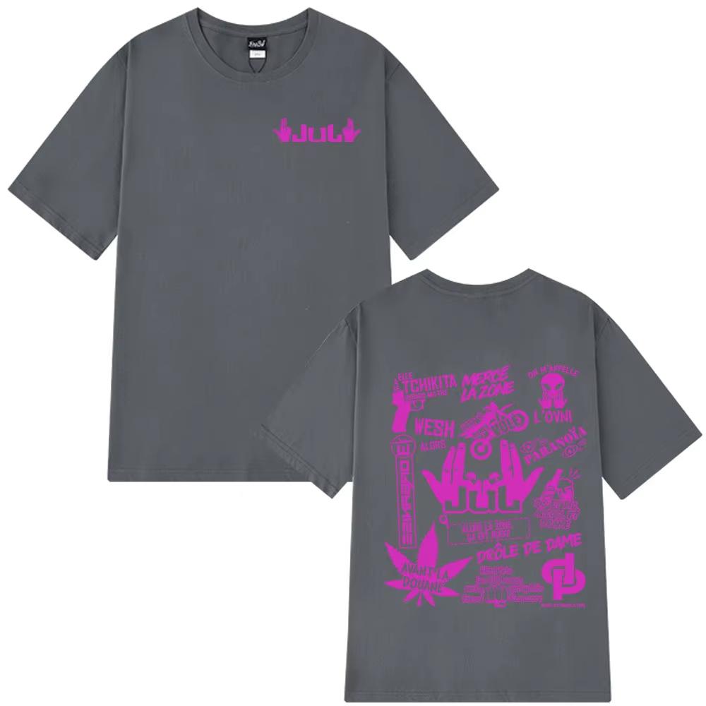 Rapper Jul Graphic T Shirt Unisexs Unisex Clothing Fashion Hip Hop Tshirt Casual Cotton Oneck Short Sleeve Oversized Tshirts