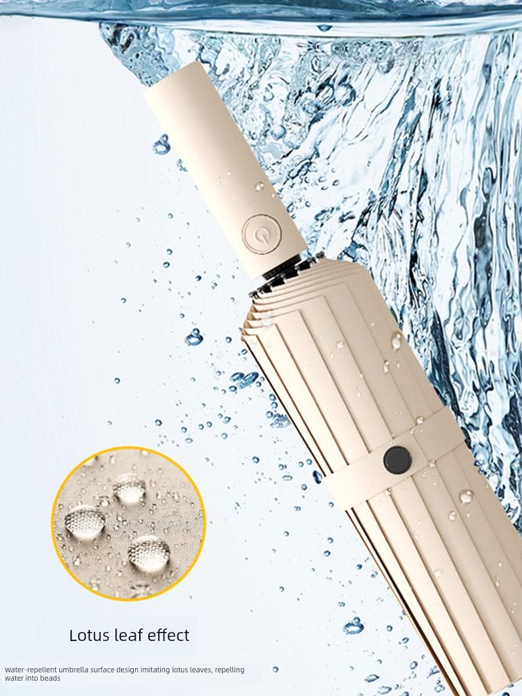 Umbrella Resistant to Strong Winds and Heavy Rain, Windproof, Thickened and Reinforced, Automatic Folding, Sun Protection, Uv Protection, Dual-Use