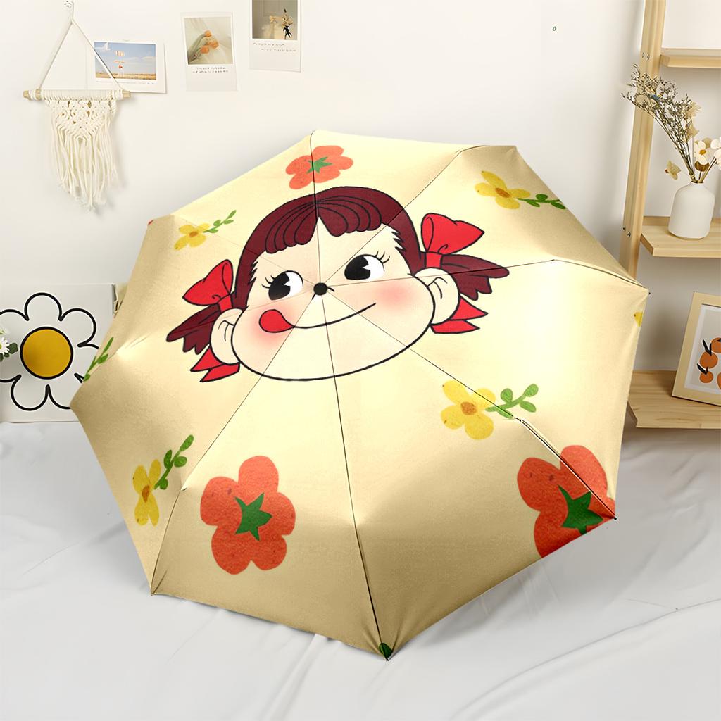 Floral Whimsy Portable Automatic Umbrella Compact 8 Rib Design Foldable Design for Outdoor Daily Use Stylish Accessory Gift for Festivals