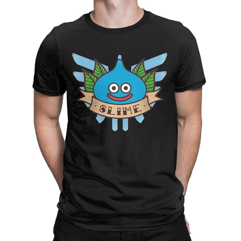 Футболки Slime Dragon Quest для мужчин Хлопковая юмористическая футболка с круглым вырезом Футболка с коротким рукавом Топы Идея для подарка