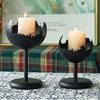 2pcs Vintage Metal Candlestick Romantic Irregular Candlestick Smooth Finish for Home Wedding Party Decor