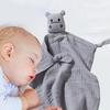 Хлопковое детское одеяло безопасности Hippo Loveys с углами, безопасными для жевания, прорезыватель, безопасное детское полотенце для новорожденных