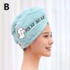Women's Bath Hat Microfibre Quick-Drying Shower Cap Head Wrap Hair Towel Embroidery
