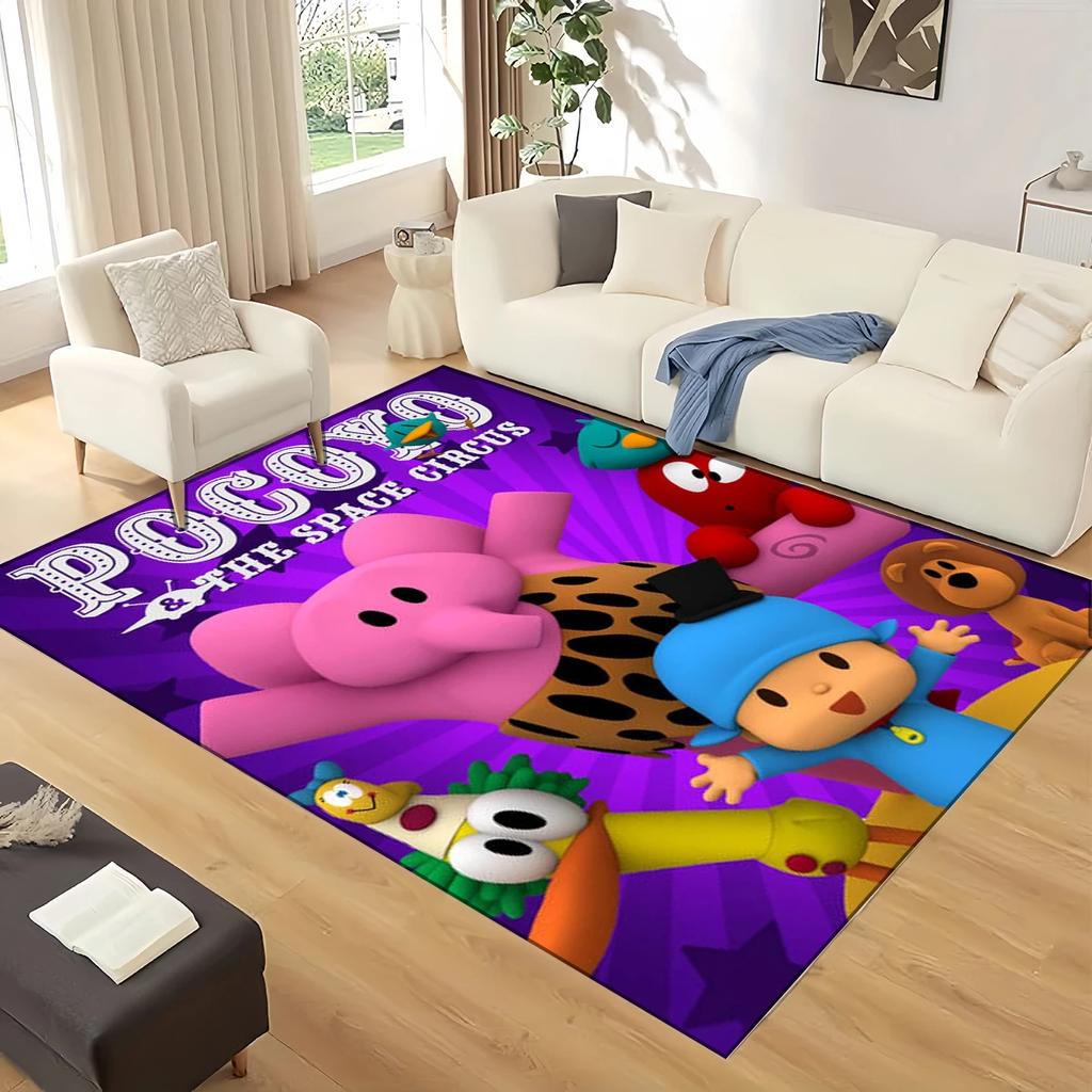 HD Забавный P-Pocoyo Мультфильм Элли Пато Ковер Коврик для Дома Гостиной Спальни Дивана Прихожей Декор, Детский Игровой Нескользящий Коврик