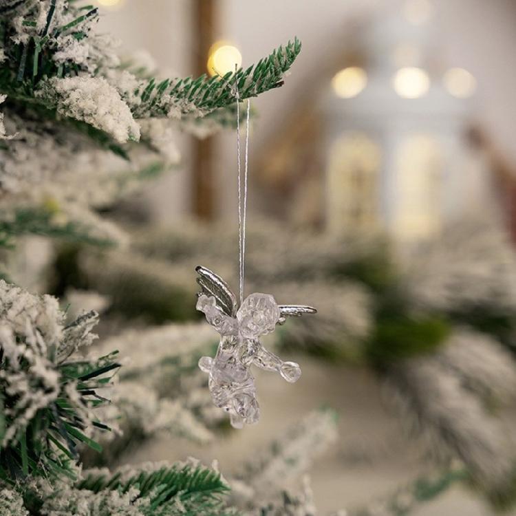 4 шт. Рождественские ангельские украшения Акриловые ангельские подвесные украшения для праздничного сезона Рождественское украшение