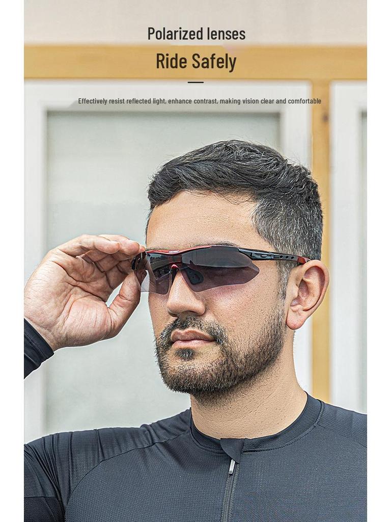 Классические поляризационные велосипедные очки ROCKBROS для мужчин и женщин, для занятий спортом на открытом воздухе, с оправой для миопии 0089