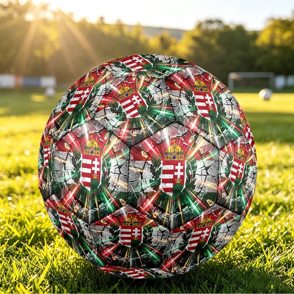Hungary Football Printed Size 5 Soccer Ball Wear Resistant Standard Adult Training Football Fan Gift for Indoor Outdoor Match Sports