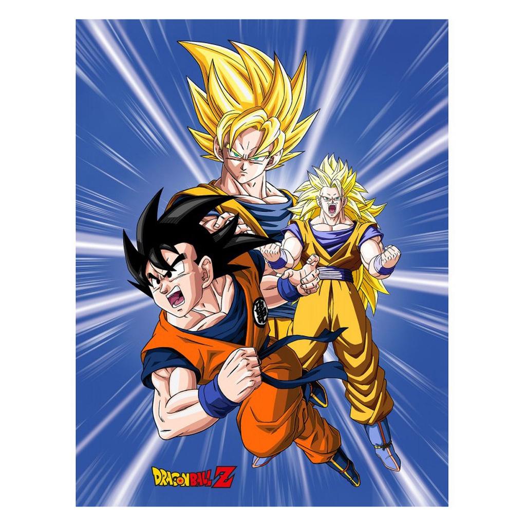 Dragon Ball Z Super Saiyan Fleece Anime Goku Blanket