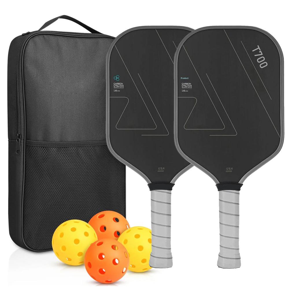 129.T700 Hot-Selling Textured Matte Carbon Fiber Pickleball Racket Integrated 16MM Competition High-End Special Cross-Border
