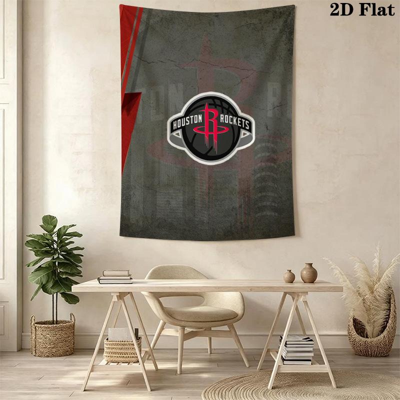 Houston Rockets Logo Wood Threepiece Set 1 Duvet Cover 2 Pillowcase Without Core Duvet Cover And Pillowcase Christmas Birthday Gift