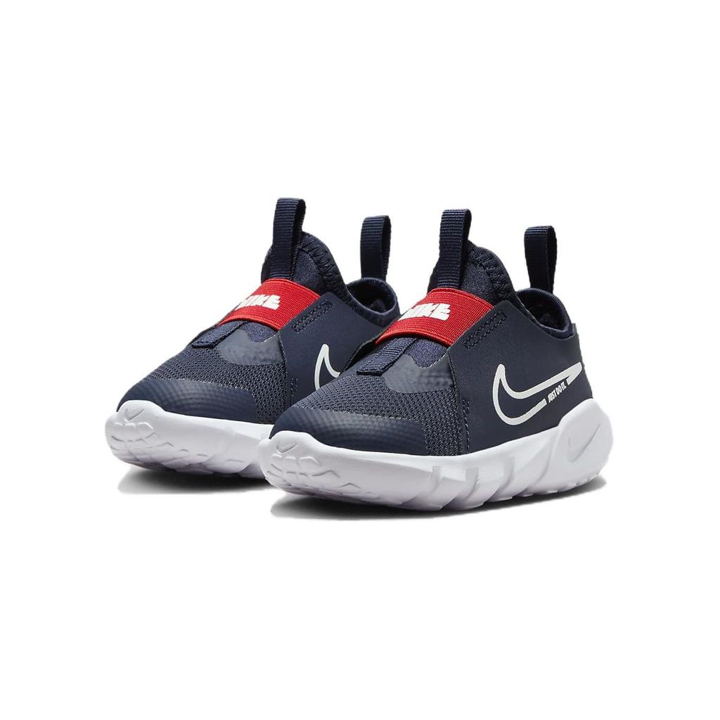 Nike Flex Runner 2 TD Midnight Navy Picante Красные детские кроссовки Сине-белые DJ6039-403