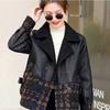 Teddy Velvet Bow Style Warm Women's Jacket Winter New Casual Loose Slim Double-sided Leather Jacket