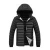 Men's Ribs Cotton-padded Clothes Are Short, Medium and Long, Piled and Thickened Hooded Large-size Color Matching Cotton Clothes.
