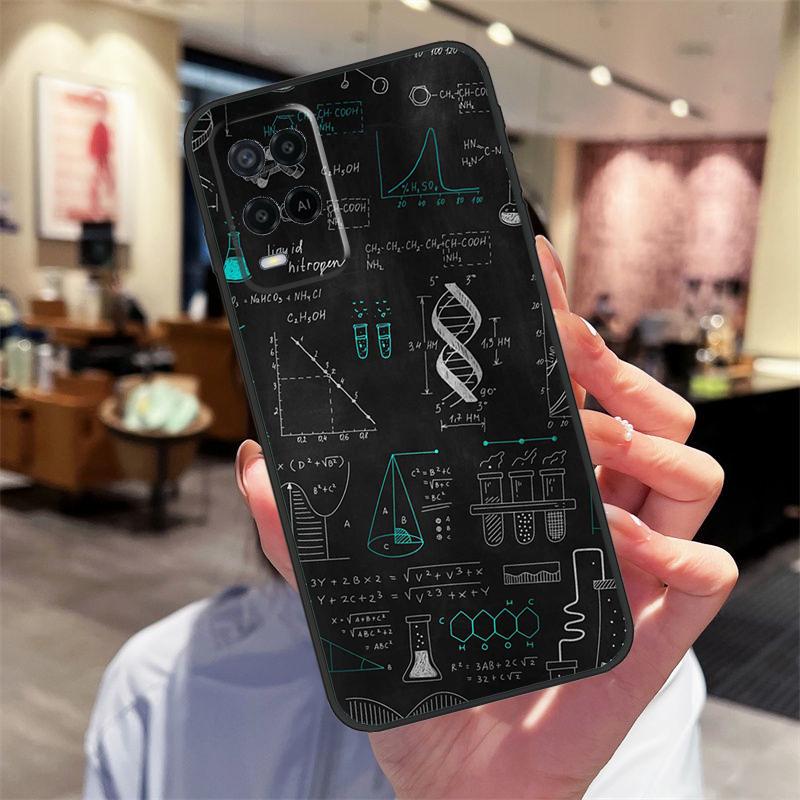 Чехол для Oppo A17 A77 A80 A40 A60 A98 A78 A18 A38 A58 A16 A76 A96 A74 A94 A54 A57S A15 с рисунком Биология и Химия