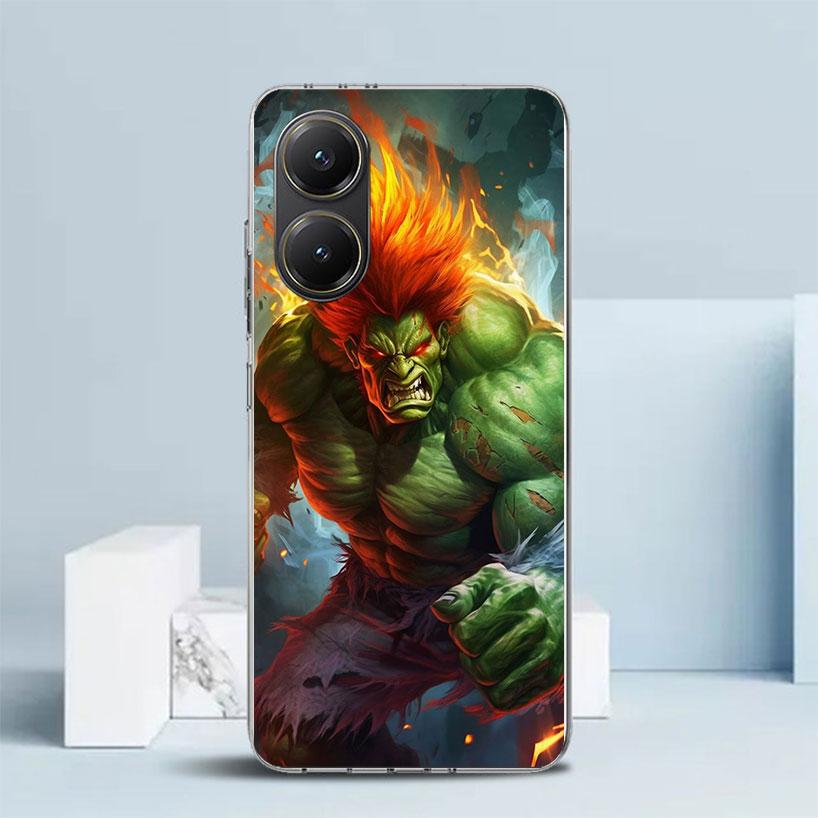 Игровой чехол S-Street F-FighterS с мягкой крышкой для телефонов Xiaomi Poco F7 Ultra X7 X6 X5 Pro M7, Redmi 15 15C 13 13C 12 12C 10 10C с принтом