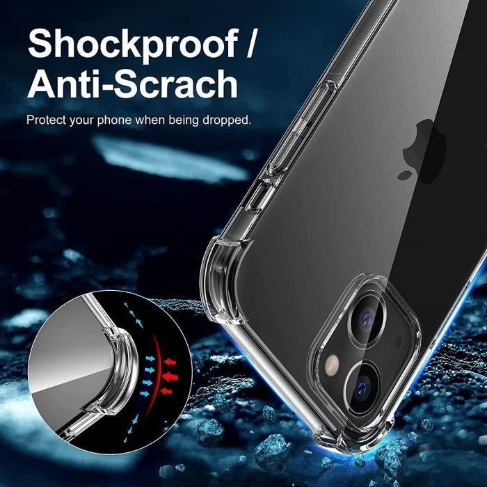 Coque - E.F.CONNECTION - Pour iPhone 14 - Antichoc - Silicone Transparent - Souple
