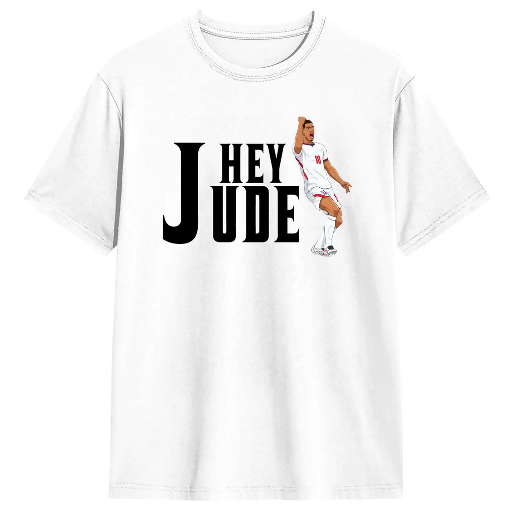 JudeBellingham Cotton T Shirt For Unisex Summer HEY JUDE Vintage TShirts O Neck Fashion Tees Oversize Design Tops