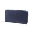 Long Wallet Round Zipper Type Genuine Leather Barca Navy X Ivory [Pelle Morbida] Men's PM-BA311BI-NVIV