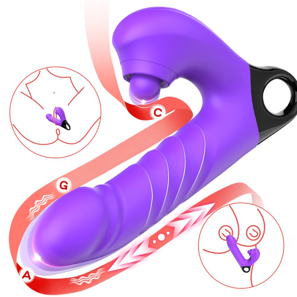 Вибратор, толкающий дилдо для женщин, стимулятор клитора точки G, секс-игрушки, пульсирующие вибраторы для клитора, женский массажер для сосков и влагалища