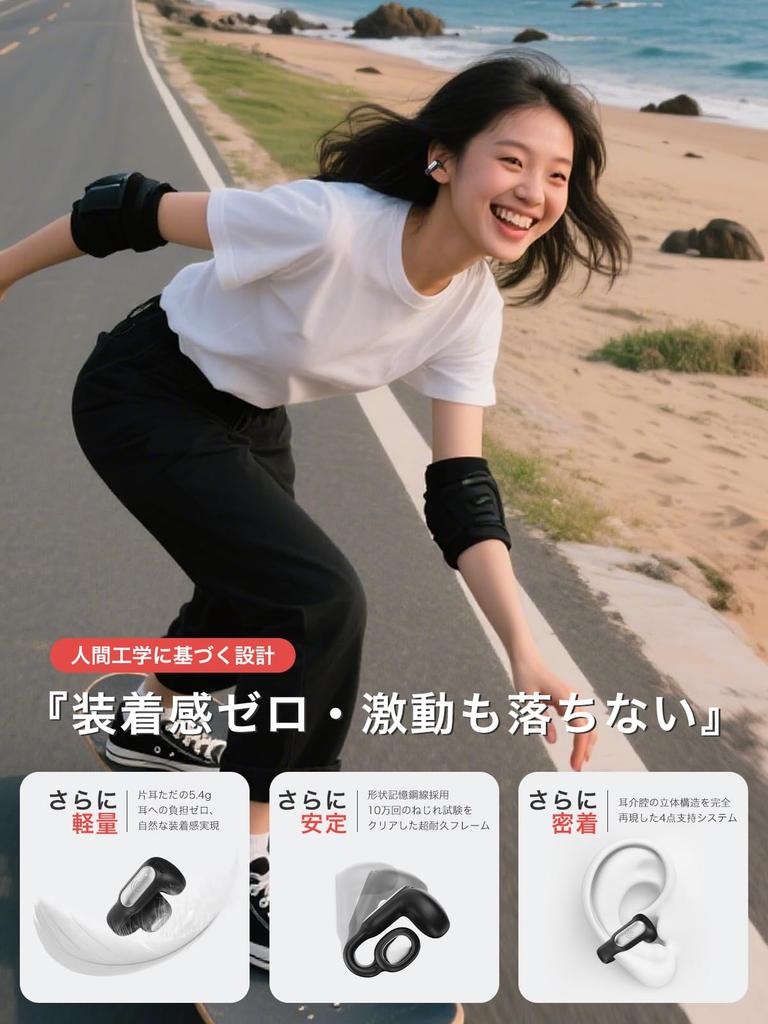 Edition of the Ultimate Sound Quality A New Dimension In Ear Cuff Earaku AirCuff F306 Wireless Ear No Sound DSP Proprietary Incus Sound 36 Hours of