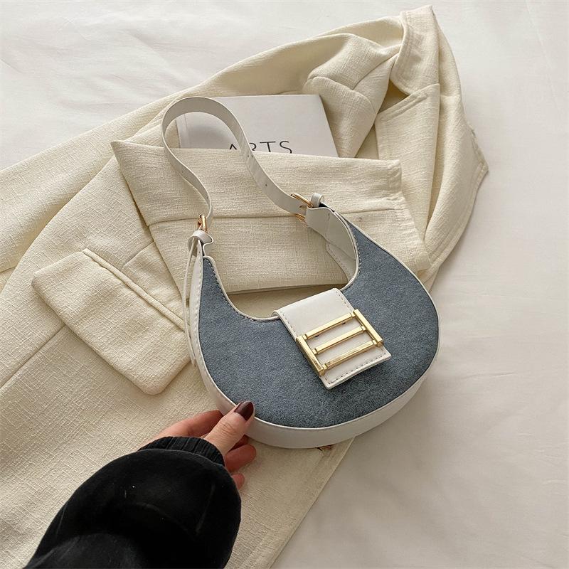 Модные сумки для женщин на весну Простой новый стиль для женских сумок Модные сумки для подмышек Сумки-полумесяцы на одно плечо
