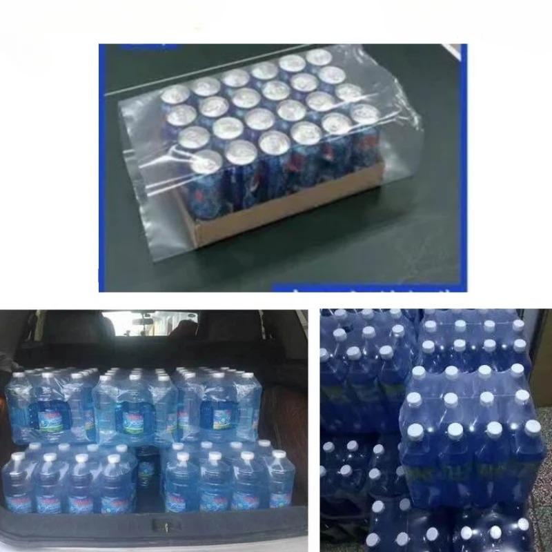 1 кг полиэтиленовая термоусадочная пленка, упаковочная пленка для минеральной воды, напитков, утолщение, устойчивость к разрыву, пластиковая упаковка, цилиндрические пленки, термоусадочная трубка