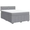 VidaXL Sommier à lattes de lit avec matelas Gris clair 140x200cm Tissu 3289398