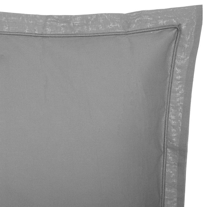 Taie D'oreiller - Harmonie - 50 X 70 Cm - Percale De Coton - Gris - Oeko-Tex®