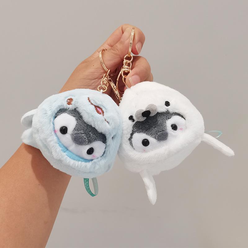Cute Cute Seal Penguin Penguin Penguin Plush Toy Doll Transformed Into Sea Lion Dolphin Penguin Bag Hanging Doll