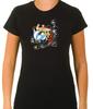 Asterix and Obelix Funny Characters  3/4 Short Sleeve T Shirt Woman F176
