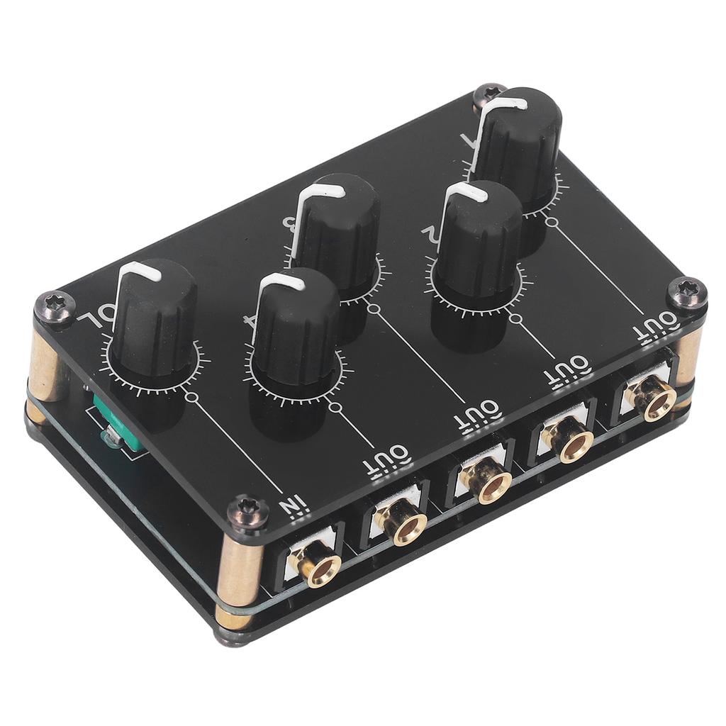 TX400 Sound Line Mixer 4 Channel Mini Stereo Portable Passive Mixer Compact Sound Board Console