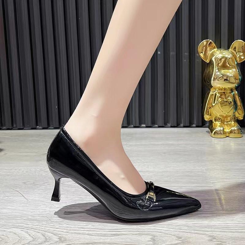 New Style Pointed Toe Mid Heels Women Shoes Sexy Shallow Designer Pumps Autumn Fashionable Brand Dress Party Walking Shoes Femme