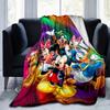 1pc Colorful Cartoon Characters Blanket, Perfect for Home Decor, Gift Idea, Suitable for All Seasons, Vibrant Mickey Mouse, Minnie Mouse, Pl