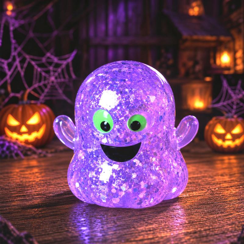 Игрушка-тыквочка с блестками для снятия стресса на Хэллоуин, мягкая сжимаемая игрушка для детей, награды для класса, реквизит для вечеринки на Хэллоуин