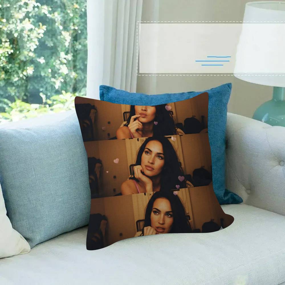 M-Megan F-Fox Actor Classic Personalized Pillow Cover Kids Bedroom Wild Party Decor Pillowcase Kid Birthday Shower Gift