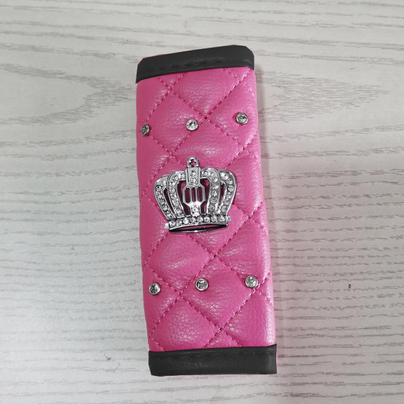 Модная Алмазная Корона с кристаллами, накладка на ремень безопасности автомобиля, стразы, кожаный чехол для рычага переключения передач, комплект ручного тормоза, аксессуары для салона автомобиля