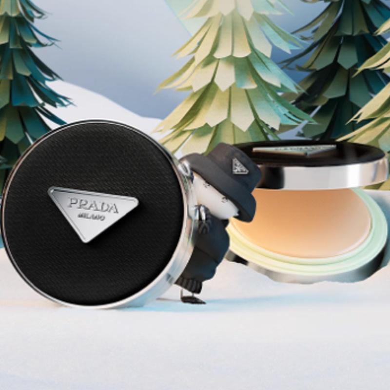 Prada Набор декоративной косметики с кушон-помадой Серия Рождество 2025 легко наносится и долго держится Набор из четырех штук F