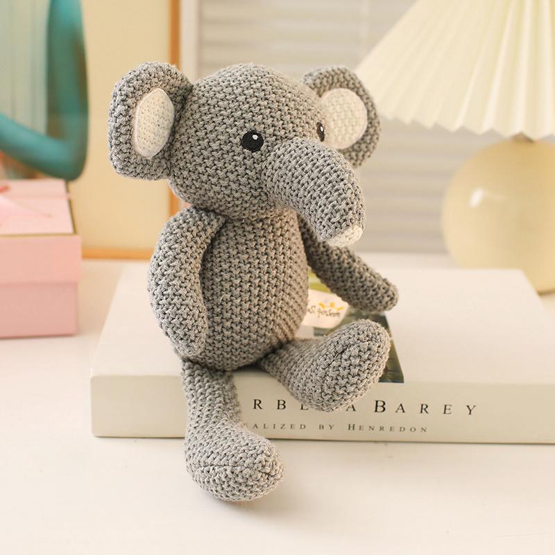 Cotton Rope Cartoon Toy Pp Cotton Stuffed Triceratops Tyrannosaurus Elephant Ocean Animal Plushie Sleeping Companion Gift