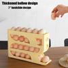 Используйте автоматический скатывающийся ящик для хранения яиц, кухонный холодильник, боковая дверца, стойка для хранения яиц, 30 штук, для упаковки коробок для яиц