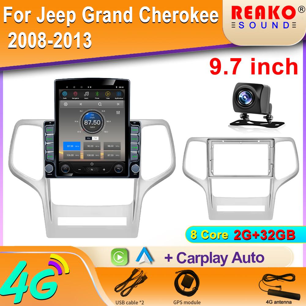 9,7-дюймовый вертикальный экран Tesla автомобильное радио для Jeep Grand Cherokee WK2 2010 2013 GPS навигация мультимедийный видеоплеер Carplay