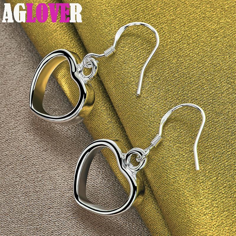 Ювелирные изделия из стерлингового серебра 925 пробы с полыми сердечками