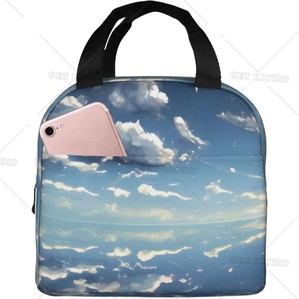 Многофункциональная изолированная сумка для ланча Sky and Clouds, водонепроницаемая конструкция для работы и активного отдыха, долговечная изоляция