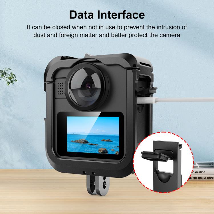 Для GoPro MAX2 PULUZ ABS Боковая крышка интерфейса аккумулятора (черный)