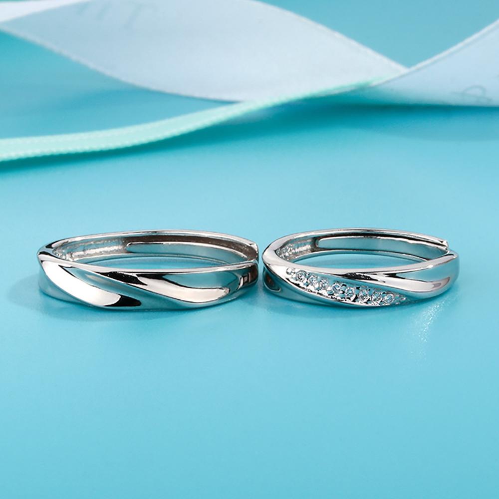 Simple Fashion Spiral Zinc Zinc Alloy Woman Men Fashion Jewelry Couple Ring Open Ring Finger Ring