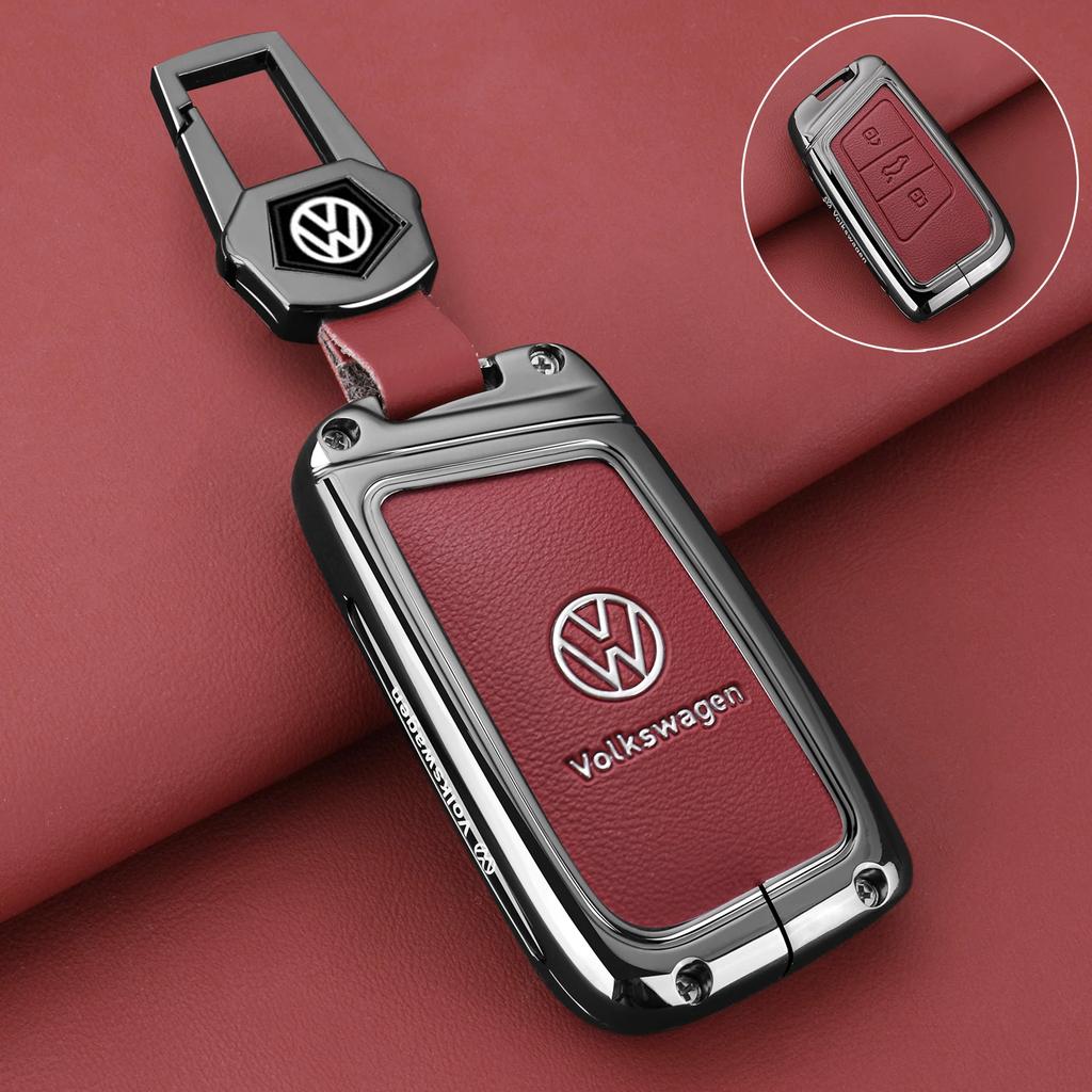 New 2026 Emblems 2026 Hot Styling Mouldings For VW Volkswagen Jetta MK5 Golf Alloy Leather Car Smart Remote Key Case Fob Cover Protector EK1