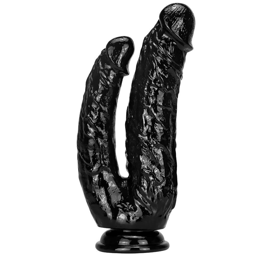 Double PVC Anal Plug Dildo Strap on Realistic Penis Dilator Adult Sex Toy Fisting